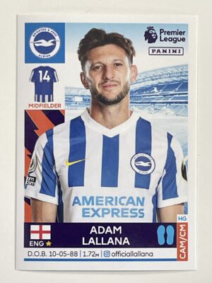 Adam Lallana Brighton Panini Premier League 2022 Football Sticker