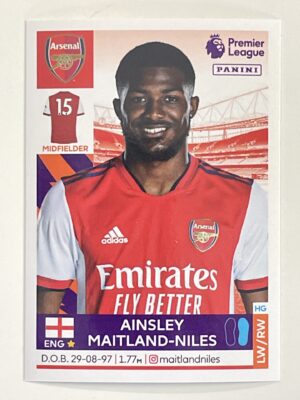 Ainsley Maitland-Niles Arsenal Panini Premier League 2022 Football Sticker