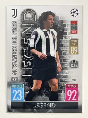 Alessandro Del Piero Legend Juventus Topps Match Attax Chrome 2021 2022 Football Card