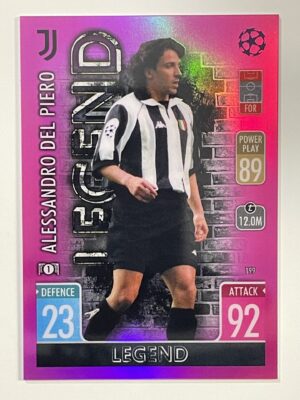 Alessandro Del Piero Legend Pink Parallel Topps Match Attax Chrome 2021 2022