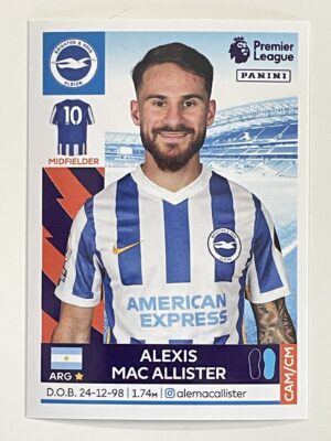 Alexis Mac Allister Brighton Panini Premier League 2022 Football Sticker