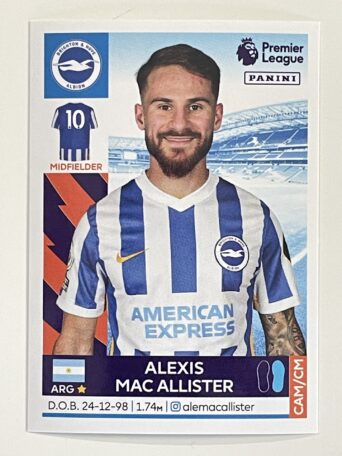 Alexis Mac Allister Brighton Panini Premier League 2022 Football Sticker