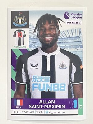 Allan Saint-Maximin Newcaslte United Panini Premier League 2022 Football Sticker