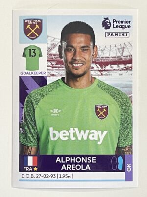 Alphonse Areola West Ham Panini Premier League 2022 Football Sticker