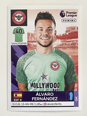 Alvaro Fernandez Brentford Panini Premier League 2022 Football Sticker