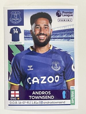 Andros Townsend Everton Panini Premier League 2022 Football Sticker