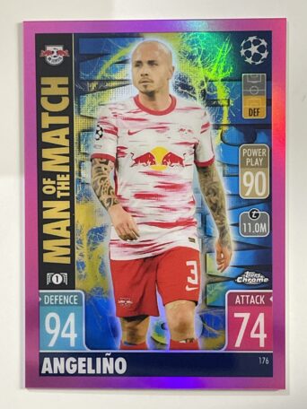 Angelino Man of the Match Pink Parallel Topps Match Attax Chrome 2021 2022