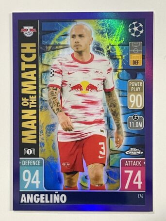 Angelino Man of the Match Purple Parallel Topps Match Attax Chrome 2021 2022