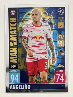 Angelino Man of the Match RB Leipzig Topps Match Attax Chrome 2021 2022 Football Card