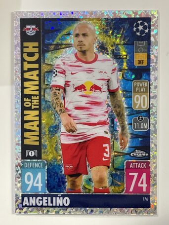 Angelino Man of the Match Speckle Topps Match Attax Chrome 2021 2022