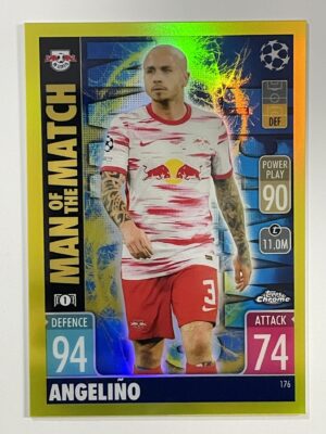 Angelino Man of the Match Yellow Parallel Topps Match Attax Chrome 2021 2022