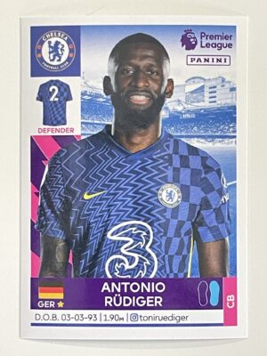 Antonio Rudiger Chelsea Panini Premier League 2022 Football Sticker