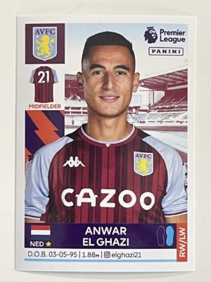 Anwar El Ghazi Aston Villa Panini Premier League 2022 Football Sticker