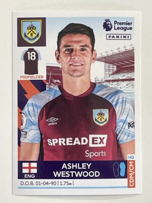 Ashley Westwood Burnley Panini Premier League 2022 Football Sticker