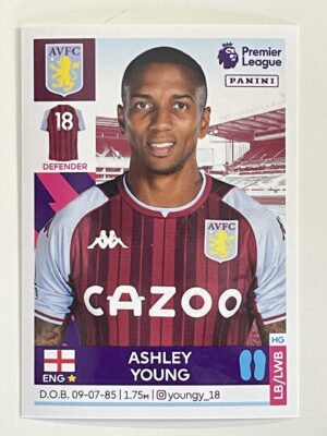 Ashley Young Aston Villa Panini Premier League 2022 Football Sticker