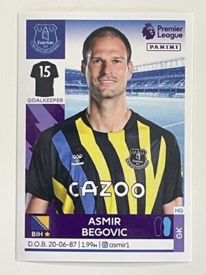 Asmir Begovic Everton Panini Premier League 2022 Football Sticker