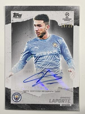 Aymeric Laporte Manchester City 19:25 Autograph Parallel Topps Gold 2021 UEFA Champions League Football Card