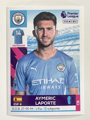 Aymeric Laporte Manchester City Panini Premier League 2022 Football Sticker