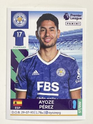 Ayoze Perez Leicester City Panini Premier League 2022 Football Sticker
