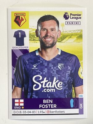 Ben Foster Watford Panini Premier League 2022 Football Sticker
