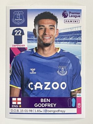 Ben Godfrey Everton Panini Premier League 2022 Football Sticker