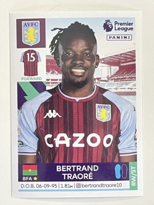 Bertrand Traore Aston Villa Panini Premier League 2022 Football Sticker