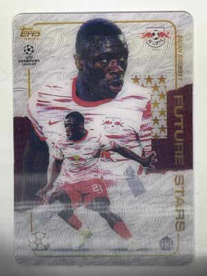Brian Brobbey RB Leipzig Future Stars Rookie Topps Gold 2021 UEFA Champions League Football Card