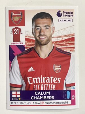 Calum Chambers Arsenal Panini Premier League 2022 Football Sticker