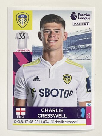 Charlie Cresswell Leeds United Panini Premier League 2022 Football Sticker