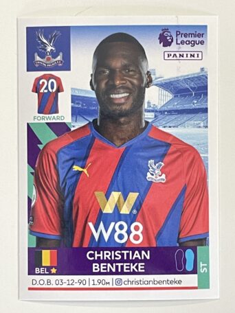 Christian Benteke Crystal Palace Panini Premier League 2022 Football Sticker