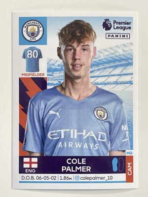 Cole Palmer Manchester City Panini Premier League 2022 Football Sticker