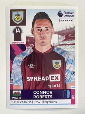 Connor Roberts Burnley Panini Premier League 2022 Football Sticker