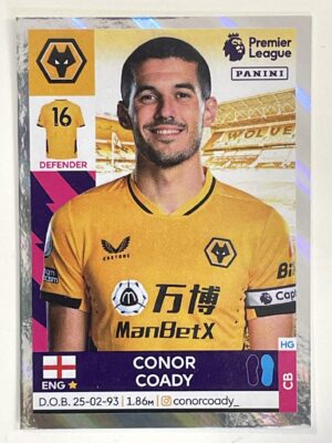 Conor Coady Captain Wolves Panini Premier League 2022 Football Sticker