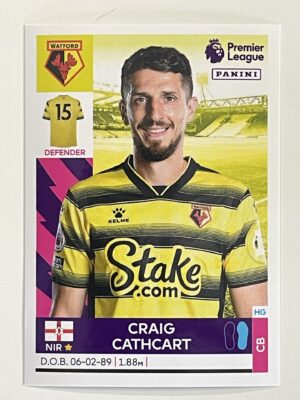 Craig Cathcart Watford Panini Premier League 2022 Football Sticker