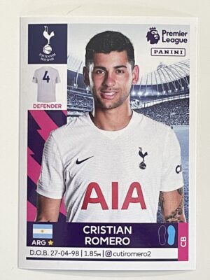 Cristian Romero Tottenham Hotspur Panini Premier League 2022 Football Sticker