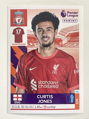 Curtis Jones Liverpool Panini Premier League 2022 Football Sticker