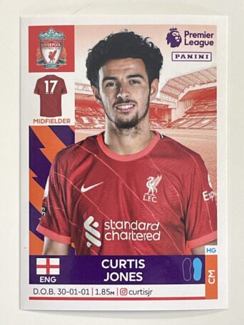 Curtis Jones Liverpool Panini Premier League 2022 Football Sticker