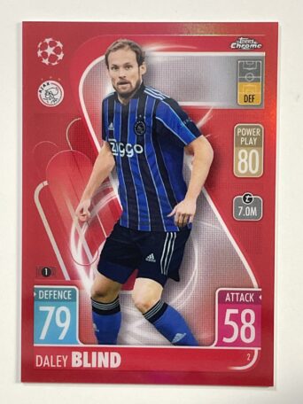 Daley Blind Red Parallel Topps Match Attax Chrome 2021 2022