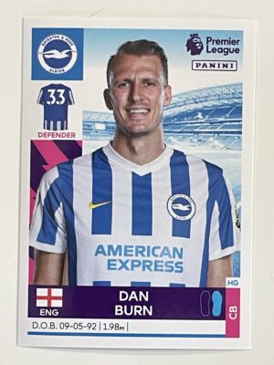 Dan Burn Brighton Panini Premier League 2022 Football Sticker