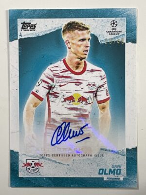 Dani Olmo RB Leipzig 29:49 Autograph Parallel Topps Gold 2021 UEFA Champions League Football Card