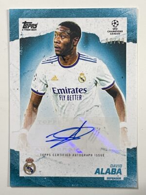 David Alaba Real Madrid 49:49 Autograph Parallel Topps Gold 2021 UEFA Champions League Football Card