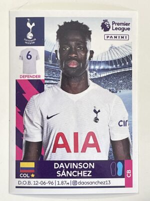 Davinson Sanchez Tottenham Hotspur Panini Premier League 2022 Football Sticker
