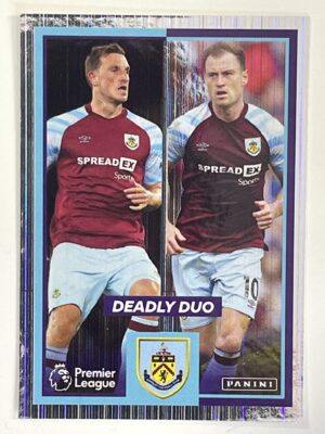 Deadly Duo Burnley Panini Premier League 2022 Football Sticker