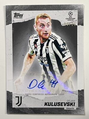 Dejan Kulusevski Juventus 06:25 Autograph Parallel Topps Gold 2021 UEFA Champions League Football Card