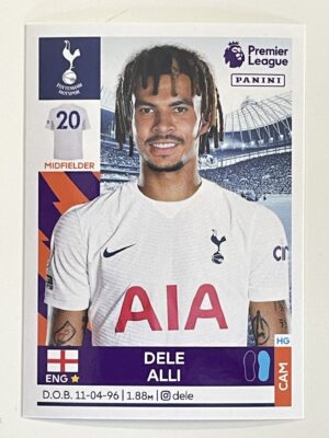 Delle Alli Tottenham Hotspur Panini Premier League 2022 Football Sticker
