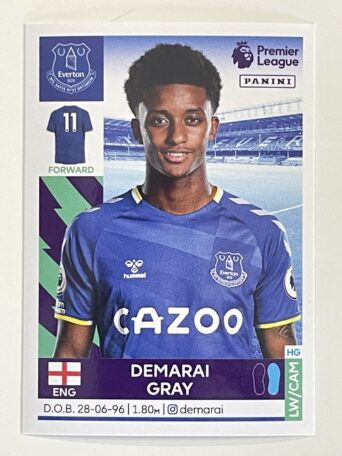 Demarai Gray Everton Panini Premier League 2022 Football Sticker