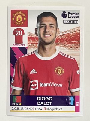Diogo Dalot Manchester United Panini Premier League 2022 Football Sticker