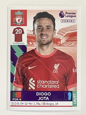 Diogo Jota Liverpool Panini Premier League 2022 Football Sticker