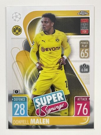 Donyell Malen Super Signings Borussia Dortmund Topps Match Attax Chrome 2021 2022 Football Card