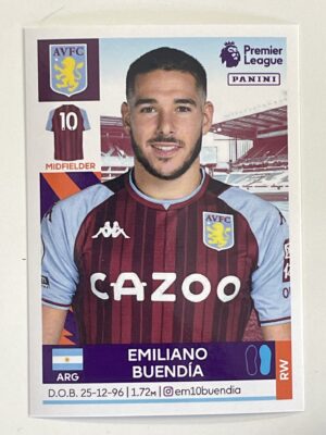 Emiliano Buendia Aston Villa Panini Premier League 2022 Football Sticker
